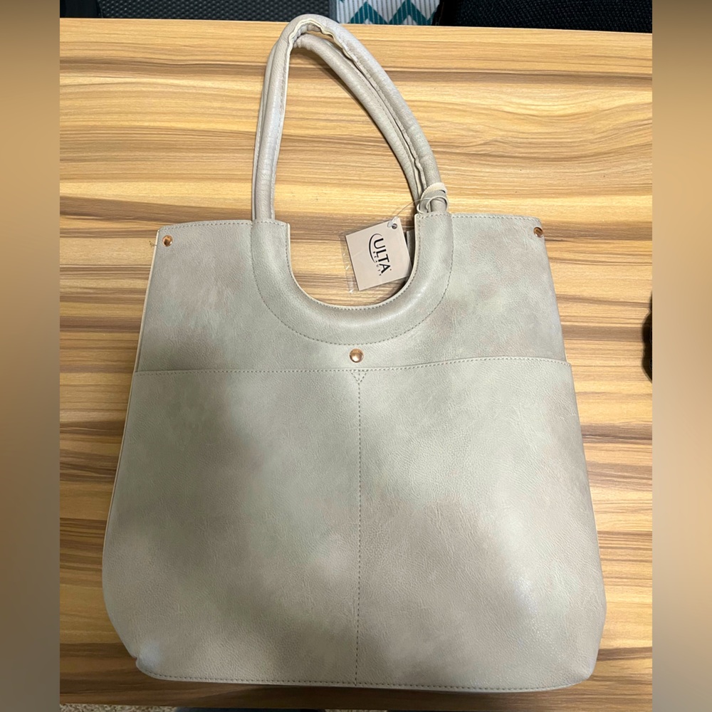 NWT Ulta Beauty beige tan shoulder bag